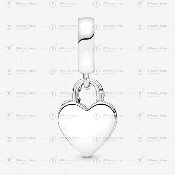 Pandora Rose Heart Padlock Dangle Charm - Picture 3 of 6